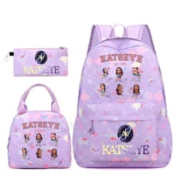 Hot Katseye Funny Backpack Girl's Kids Student Schoolbags Double Shoulder Bag Teenage Travel Pen Lunch Bags Bookbag Knapsack