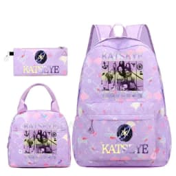 Hot Katseye Funny Backpack Girl's Kids Student Schoolbags Double Shoulder Bag Teenage Travel Pen Lunch Bags Bookbag Knapsack