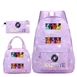 Hot Katseye Funny Backpack Girl's Kids Student Schoolbags Double Shoulder Bag Teenage Travel Pen Lunch Bags Bookbag Knapsack