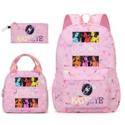 Hot Katseye Funny Backpack Girl's Kids Student Schoolbags Double Shoulder Bag Teenage Travel Pen Lunch Bags Bookbag Knapsack