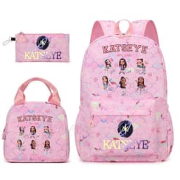 Hot Katseye Funny Backpack Girl's Kids Student Schoolbags Double Shoulder Bag Teenage Travel Pen Lunch Bags Bookbag Knapsack