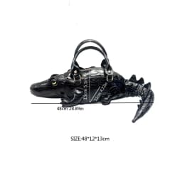 New Trendy Crocodile Shape Handbag for Women, Europe and America Fashion Tote Designer Female Casual Shoulder Crossbody Bag Ins