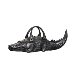 New Trendy Crocodile Shape Handbag for Women, Europe and America Fashion Tote Designer Female Casual Shoulder Crossbody Bag Ins