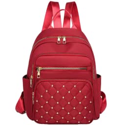 Daily Wear Soft Fabric Women Backpack Side Pocket Design, Simple Multi-color Rucksack for Casual Street Matching