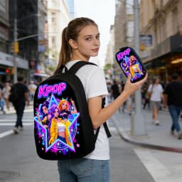 1/2/3/4/5PCS K-POP girl group pattern backpack set The perfect gift for kpop fans