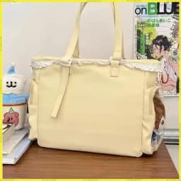 Japanese 2D Anime Itabag Ballet Girl Large Appetite Single Shoulder Crossbody Bag With Clear Pocket Lace Trim Gift For Friends