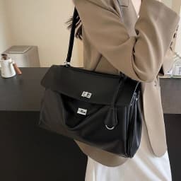 New Stylish Large-capacity Platinum Bag Women's Casual Versatile Commuting Crossbody Bag Modern Neutral Business Handbag