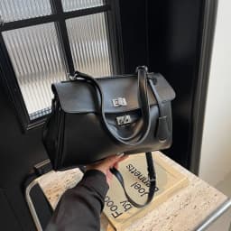 New Stylish Large-capacity Platinum Bag Women's Casual Versatile Commuting Crossbody Bag Modern Neutral Business Handbag