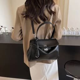 New Stylish Large-capacity Platinum Bag Women's Casual Versatile Commuting Crossbody Bag Modern Neutral Business Handbag