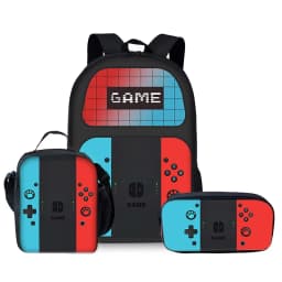Game Console Design Three Piece Set Backpacks For Boy And Girls Best Gifts 2D Flat Cartoon School Backpack For Children