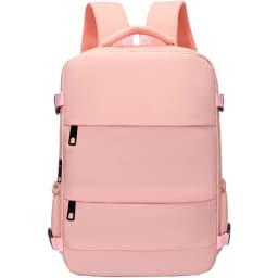 Versatile Women's Travel Backpack with Shoe Compartment, Multi-pocket Laptop Bag with Luggage Strap for Work & Trips