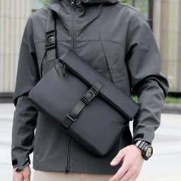 Retro Business Crossbody Bag, Large Capacity, Men's Briefcase, Shoulder Bag, Travel Backpack