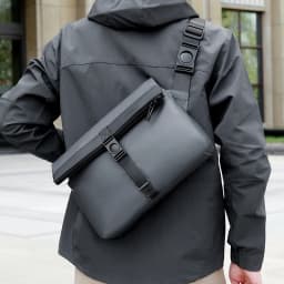 Retro Business Crossbody Bag, Large Capacity, Men's Briefcase, Shoulder Bag, Travel Backpack