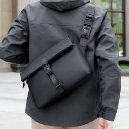 Retro Business Crossbody Bag, Large Capacity, Men's Briefcase, Shoulder Bag, Travel Backpack