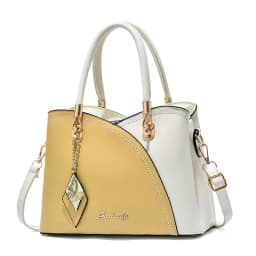 Color-blocked commuter versatile gift new fashion handbag large-capacity plaid color-blocking middle-aged women's shoulder cross