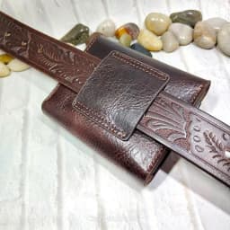 Small Waist Bag Genuine Leather Belt Pack Mobile Phone Leather Sheath Wallet Card Holder Car Key Case House Key Pouch 3618