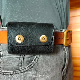 Small Waist Bag Genuine Leather Belt Pack Mobile Phone Leather Sheath Wallet Card Holder Car Key Case House Key Pouch 3618