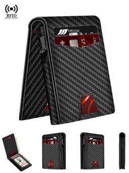 Business Luxury Brand Credit Card Holder Slim Thin Men Wallets High Quality Carbon Travel Luxury Wallet Cardholder Money Bag