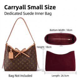 High-grade Bag Insert for LV Carryall MM PM Velvet Organizer Insert Storage Bag Support Anti-deformation Bag Accessories