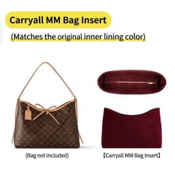 High-grade Bag Insert for LV Carryall MM PM Velvet Organizer Insert Storage Bag Support Anti-deformation Bag Accessories