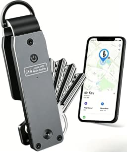 Air Keychain Car Key Chains with GPS Tracker Key Finder Built-in Airtag Chips Works with Apple Find My iOS Only Key Organizer