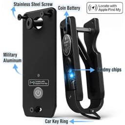 Air Keychain Car Key Chains with GPS Tracker Key Finder Built-in Airtag Chips Works with Apple Find My iOS Only Key Organizer