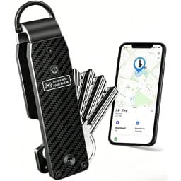 Air Keychain Car Key Chains with GPS Tracker Key Finder Built-in Airtag Chips Works with Apple Find My iOS Only Key Organizer