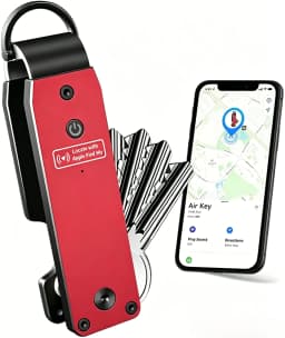 Air Keychain Car Key Chains with GPS Tracker Key Finder Built-in Airtag Chips Works with Apple Find My iOS Only Key Organizer