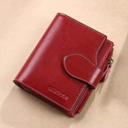 RFID Anti-Theft Brush New Three Fold Multi Fold Genuine Leather Cowhide Wallet Multifunctional Anti Tamper Magnetic Card Bag Sho