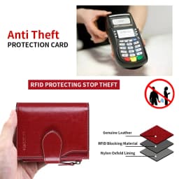 RFID Anti-Theft Brush New Three Fold Multi Fold Genuine Leather Cowhide Wallet Multifunctional Anti Tamper Magnetic Card Bag Sho