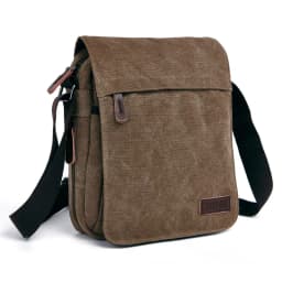 Casual Portable Men's Shoulder Bag Solid Vintage Canvas Messenger Bags Trend Cellphone Crossbody Satchel For Men Purse