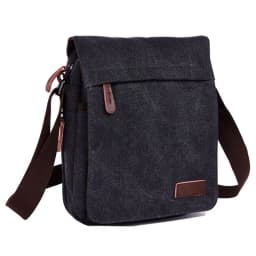 Casual Portable Men's Shoulder Bag Solid Vintage Canvas Messenger Bags Trend Cellphone Crossbody Satchel For Men Purse