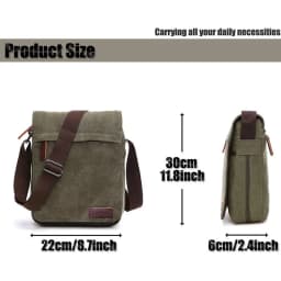 Casual Portable Men's Shoulder Bag Solid Vintage Canvas Messenger Bags Trend Cellphone Crossbody Satchel For Men Purse