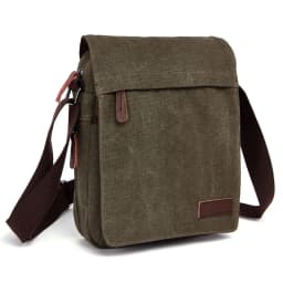 Casual Portable Men's Shoulder Bag Solid Vintage Canvas Messenger Bags Trend Cellphone Crossbody Satchel For Men Purse