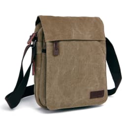 Casual Portable Men's Shoulder Bag Solid Vintage Canvas Messenger Bags Trend Cellphone Crossbody Satchel For Men Purse