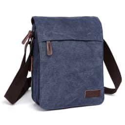 Casual Portable Men's Shoulder Bag Solid Vintage Canvas Messenger Bags Trend Cellphone Crossbody Satchel For Men Purse