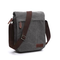 Casual Portable Men's Shoulder Bag Solid Vintage Canvas Messenger Bags Trend Cellphone Crossbody Satchel For Men Purse