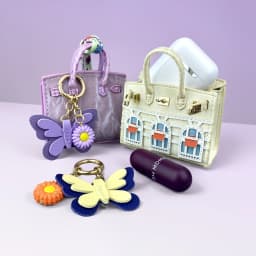 10 Colors Cute House-Shaped PU Velvet Leather Mini Earphone Bag Coin Purse Keychain Bag Charm-Mini Bag For Bag Decoration