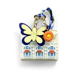 10 Colors Cute House-Shaped PU Velvet Leather Mini Earphone Bag Coin Purse Keychain Bag Charm-Mini Bag For Bag Decoration