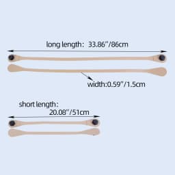 New 1 Pair Long Short Obag Handles Smooth Surface Pu Leather Shoulder Hand Held Straps 86cm 51cm Bag Accessories for O Bag