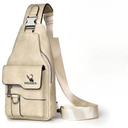 1pcs Vintage Waterproof PU Crossbody Bag Anti-Stain Large Capacity Casual Outdoor Travel Chest Pack Fashionable shoulder bag