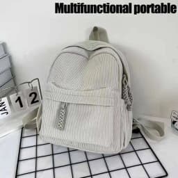 Cozy Corduroy Mini Backpack Multi-Color Adjustable-Strap Lightweight for Daily Outings Casual Stylish Functional Bag