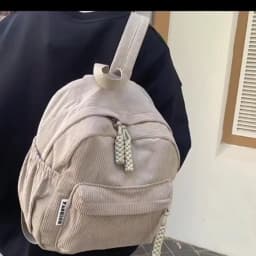 Cozy Corduroy Mini Backpack Multi-Color Adjustable-Strap Lightweight for Daily Outings Casual Stylish Functional Bag