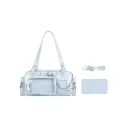 New Y2k Star Chain Ita Bag Cute Girl Comic Exhibition Transparent Shoulder Bag Large Capacity Crossbody Bag DIY Display Handbags