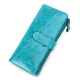 CONTACT'S 100% Genuine Leather Wallet Women Long Coin Purse Clutch Bag Name Engraving Card Holder Money Clip Handbag Men's Purse