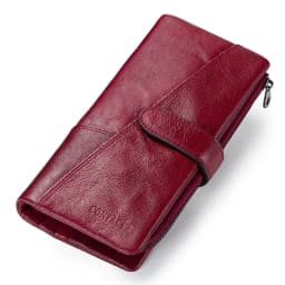 CONTACT'S 100% Genuine Leather Wallet Women Long Coin Purse Clutch Bag Name Engraving Card Holder Money Clip Handbag Men's Purse