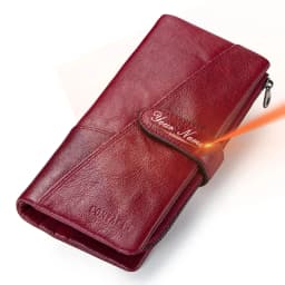 CONTACT'S 100% Genuine Leather Wallet Women Long Coin Purse Clutch Bag Name Engraving Card Holder Money Clip Handbag Men's Purse