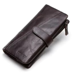 CONTACT'S 100% Genuine Leather Wallet Women Long Coin Purse Clutch Bag Name Engraving Card Holder Money Clip Handbag Men's Purse