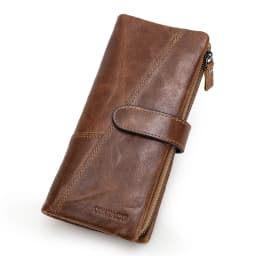 CONTACT'S 100% Genuine Leather Wallet Women Long Coin Purse Clutch Bag Name Engraving Card Holder Money Clip Handbag Men's Purse