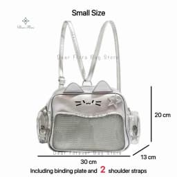 New Y2K Korean Kawaii Cat Ita Bag Cute PU Shoulder Bag Girls Transparent Pocket Harajuku Crossbody Bag Women's Fashion Backpacks